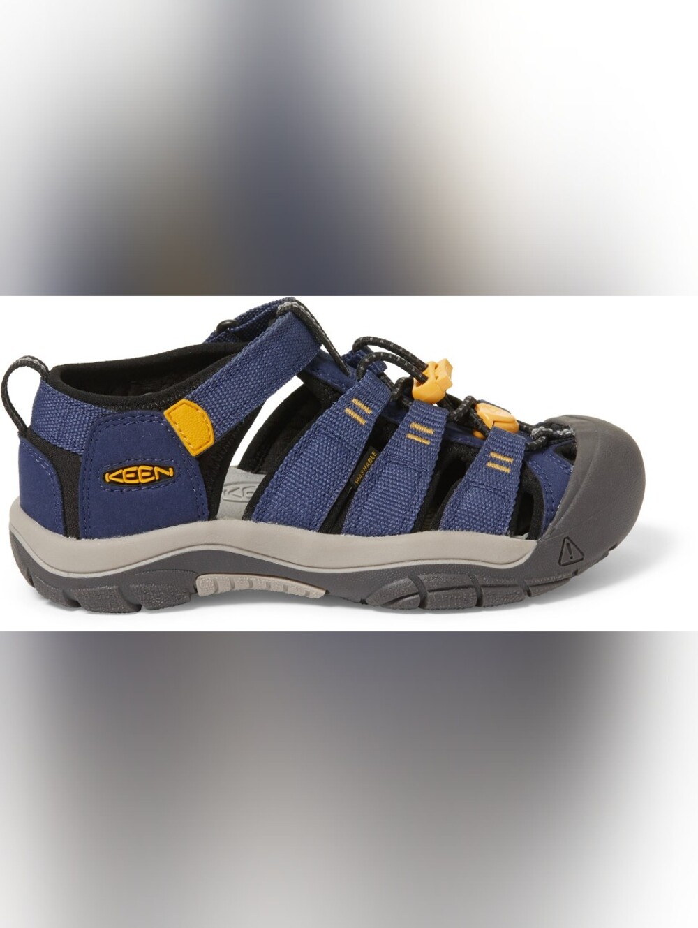Keen Newport h2 Sandals Kids Navy Blue Yellow Size 3
